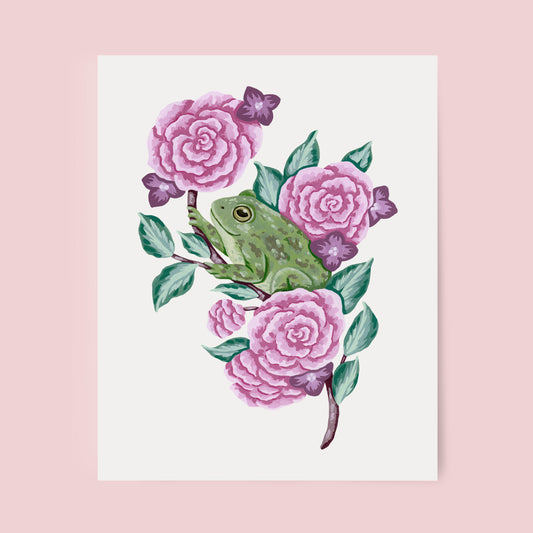 Mia Whittemore_Frog Floral Art Print