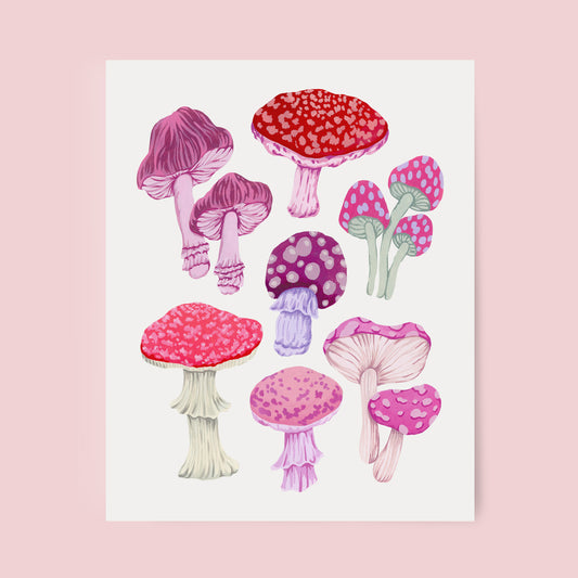 Mia Whittemore_Mushroom Collection Art Print