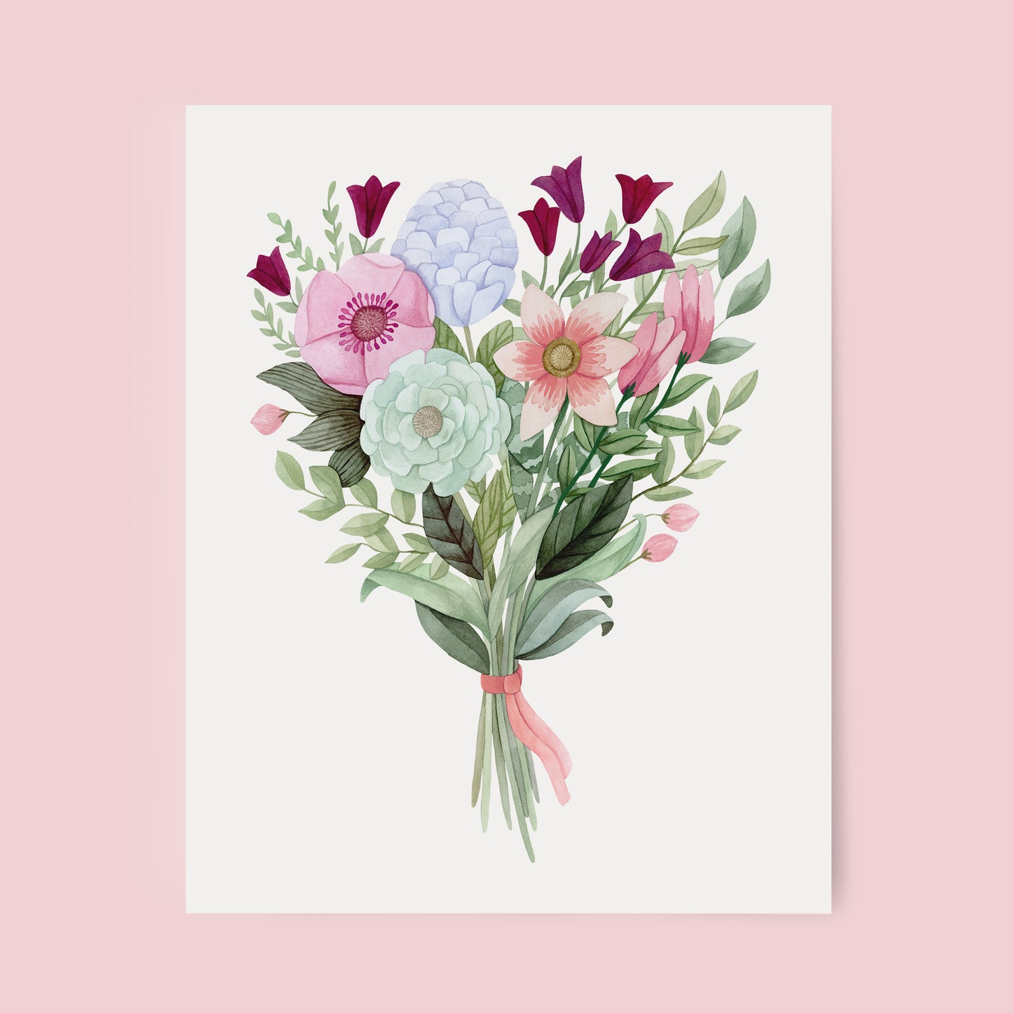 Pastel Floral Bouquet Art Print