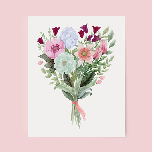Pastel Floral Bouquet Art Print