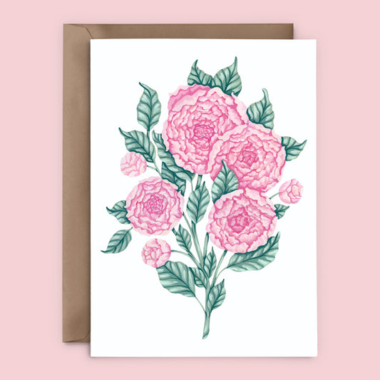 Mia Whittemore Peony Floral Greeting Card