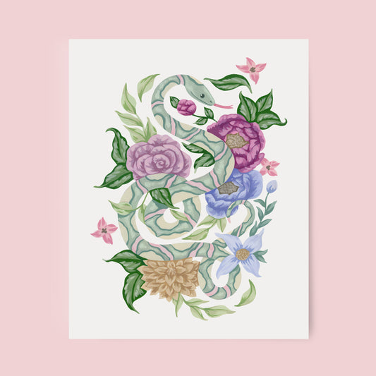 Mia Whittemore_Snake Floral Art Print