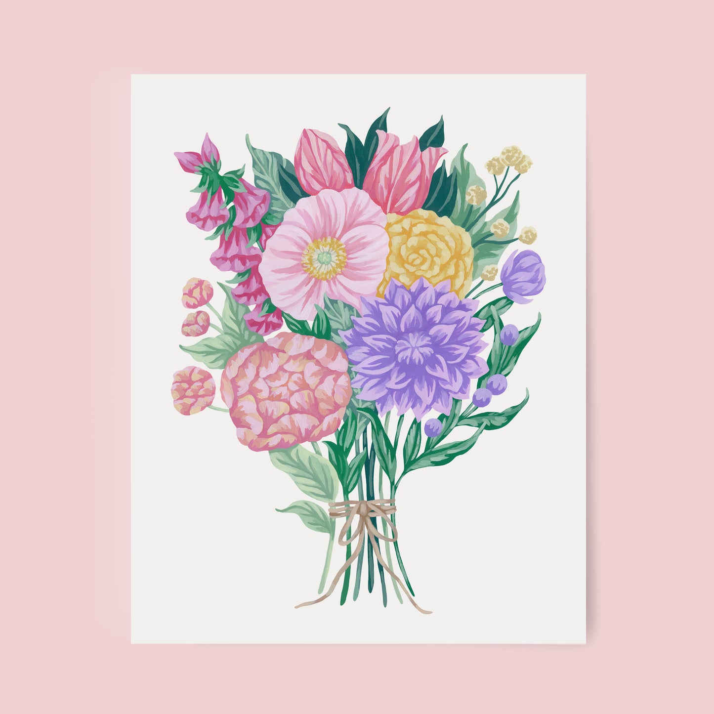 Summer Floral Bouquet Art Print