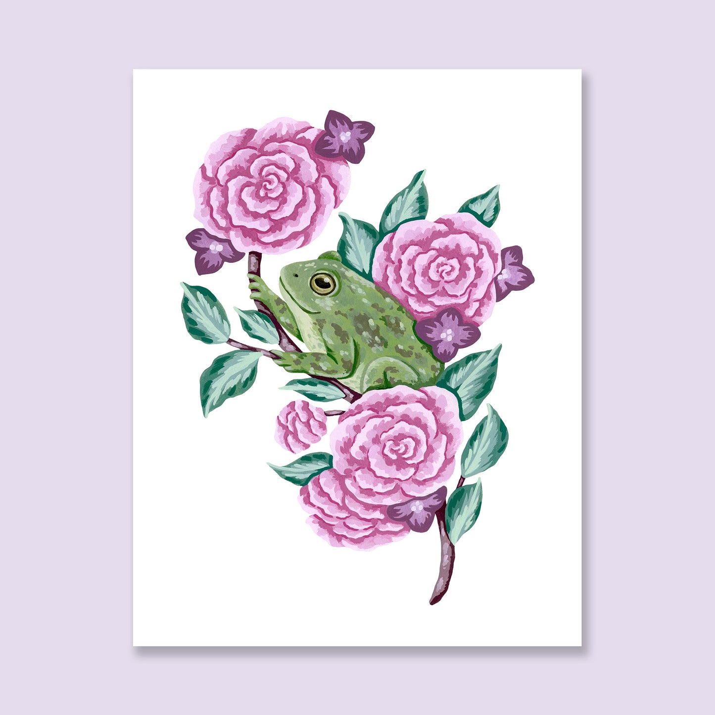 Frog Flower Art Print