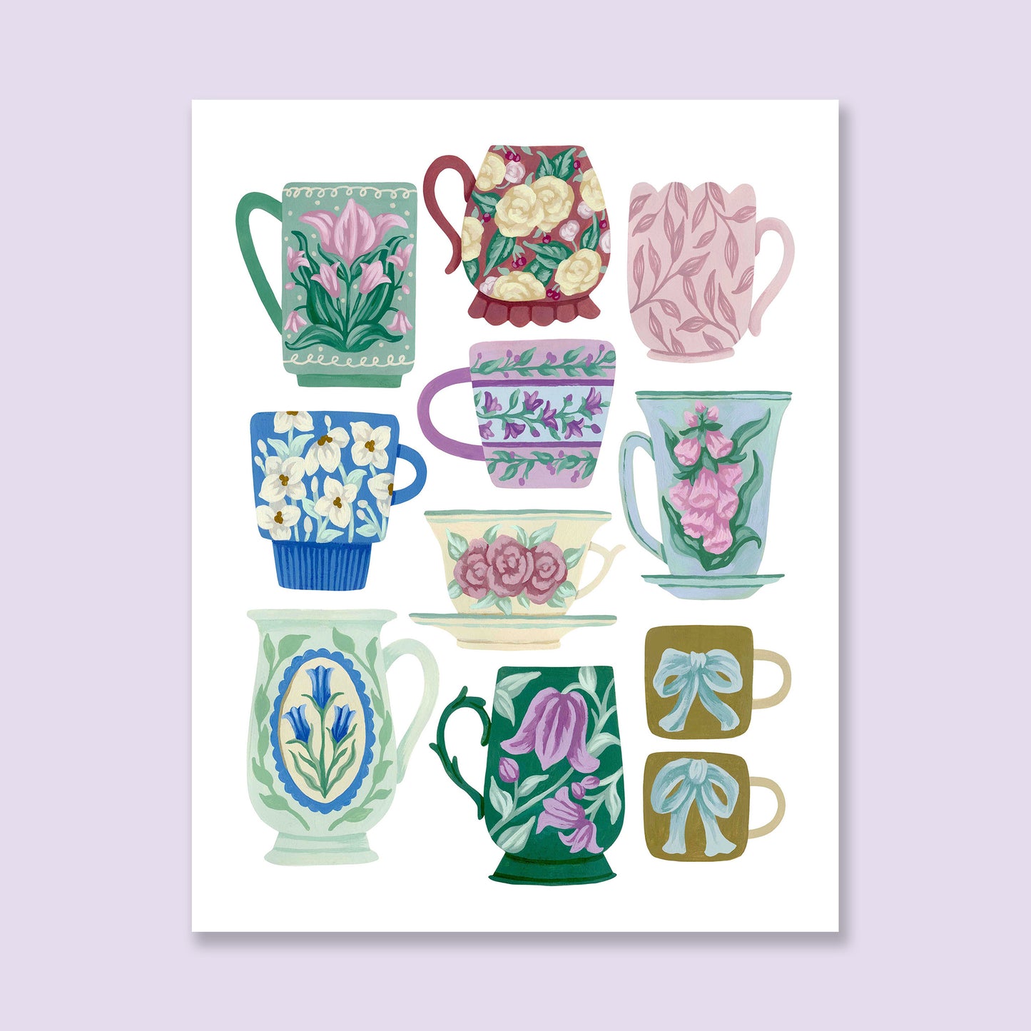Flower Mug Collection Art Print