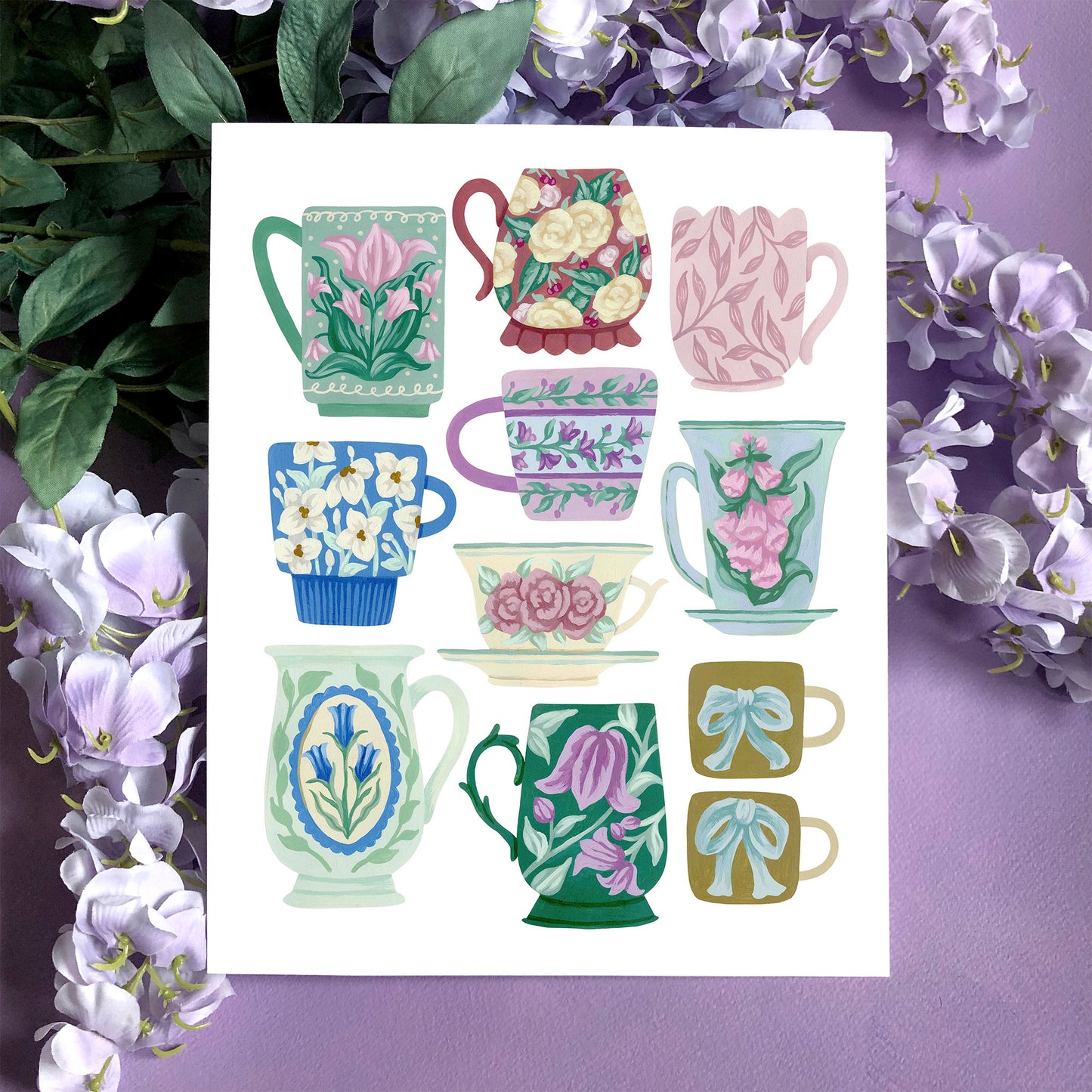 Flower Mug Collection Art Print