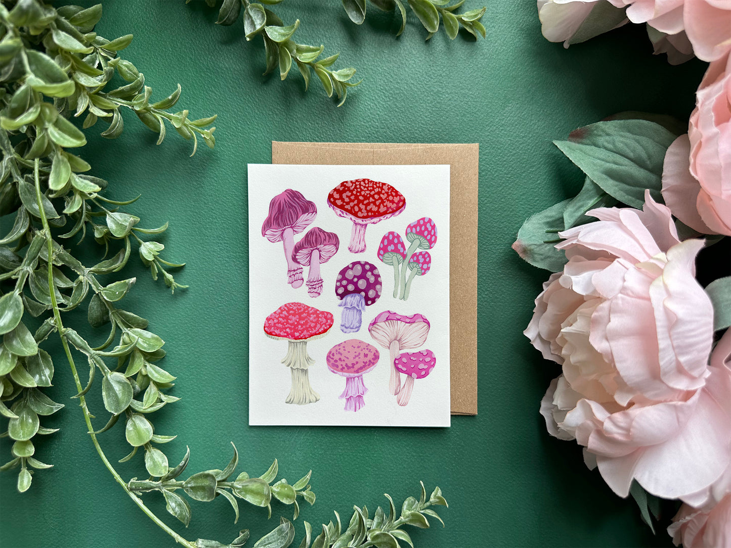 Mushroom Art Greeting Card