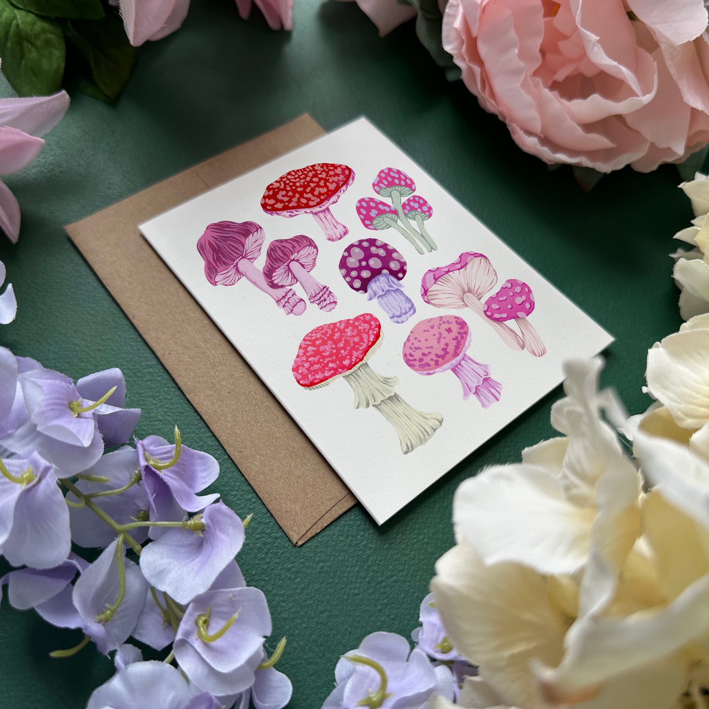 Mushroom Art Greeting Card
