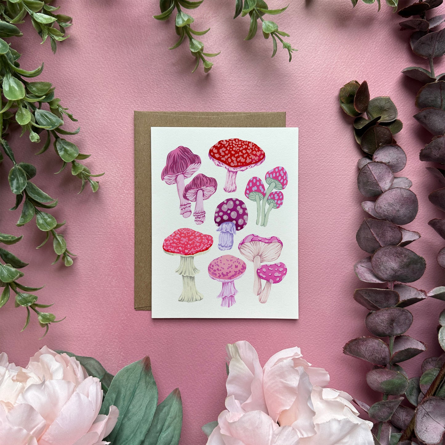 Mushroom Art Greeting Card