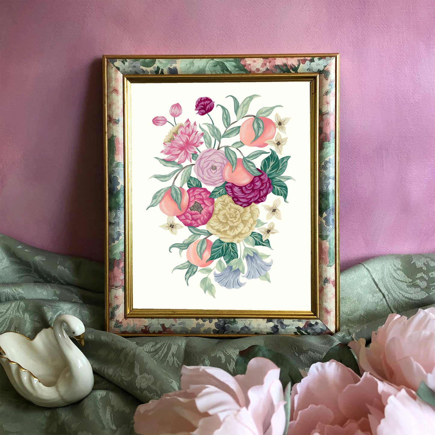 Peach Flower Art Print