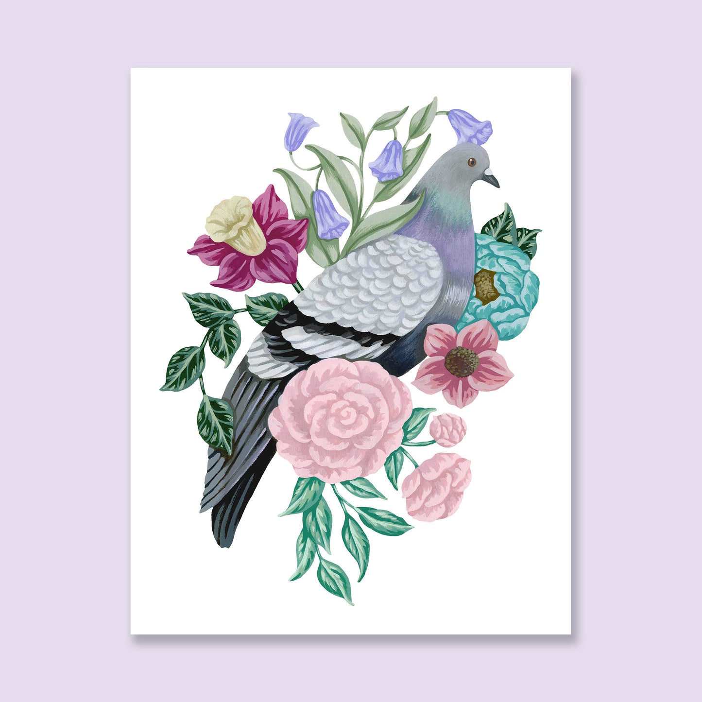 Pigeon Flower Art Print