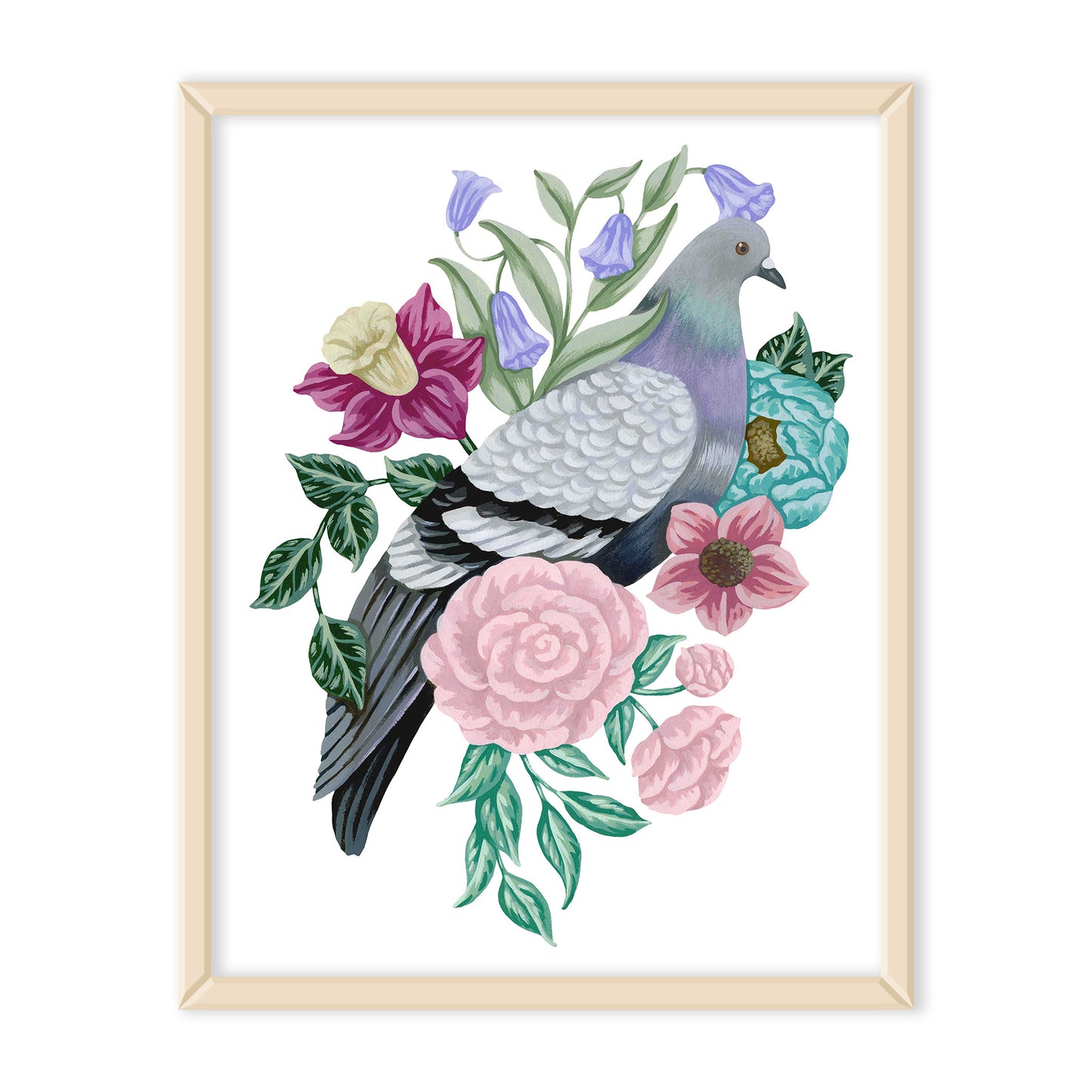 Pigeon Flower Art Print