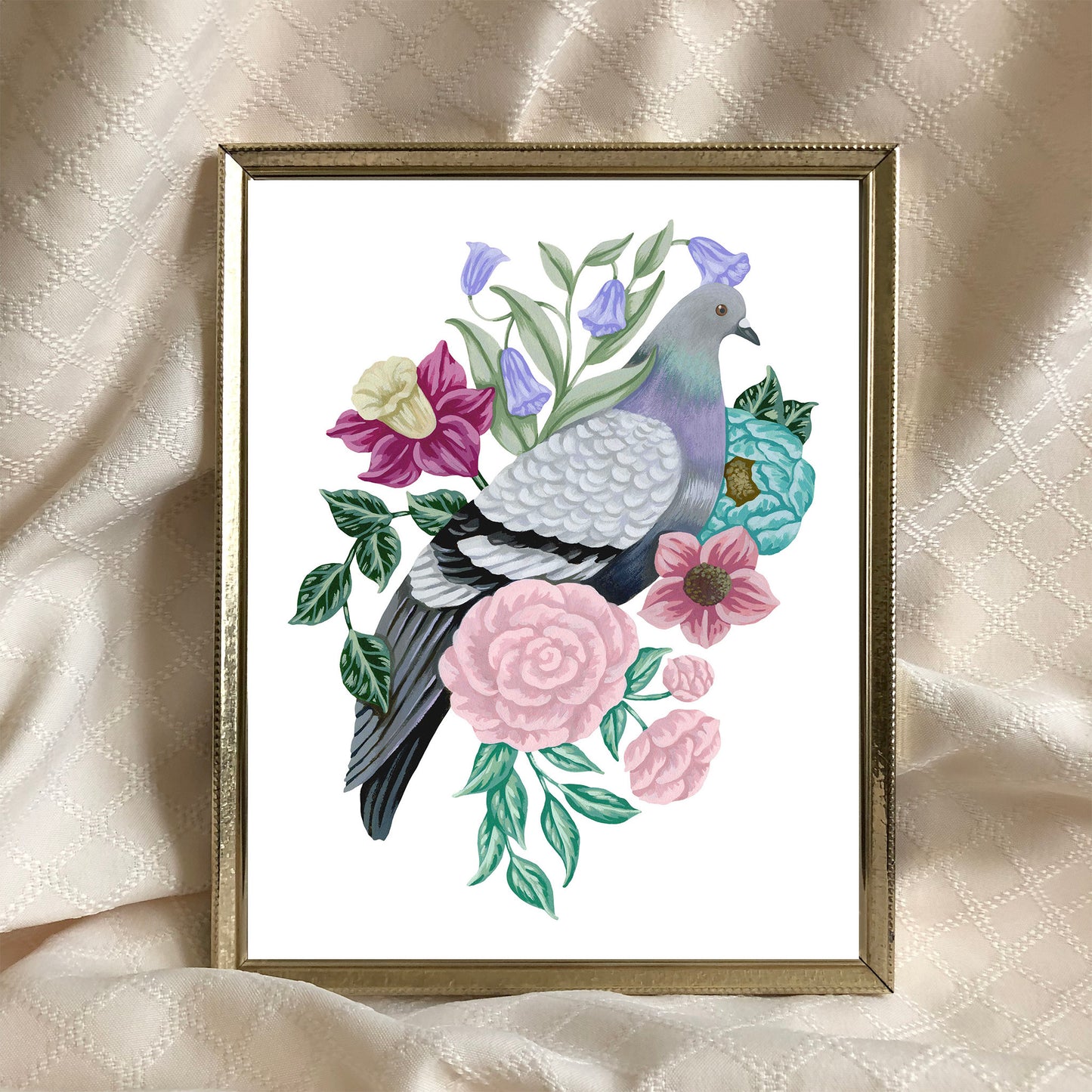 Pigeon Flower Art Print