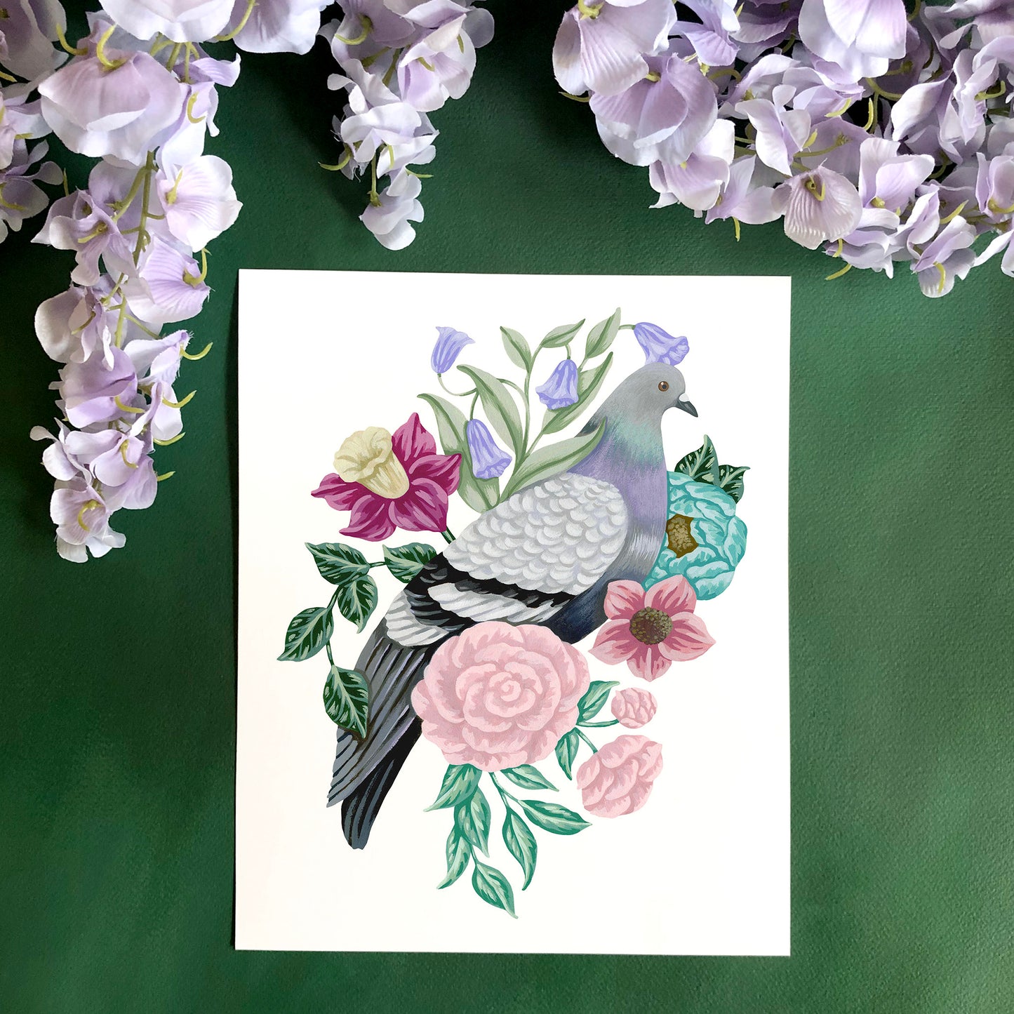 Pigeon Flower Art Print