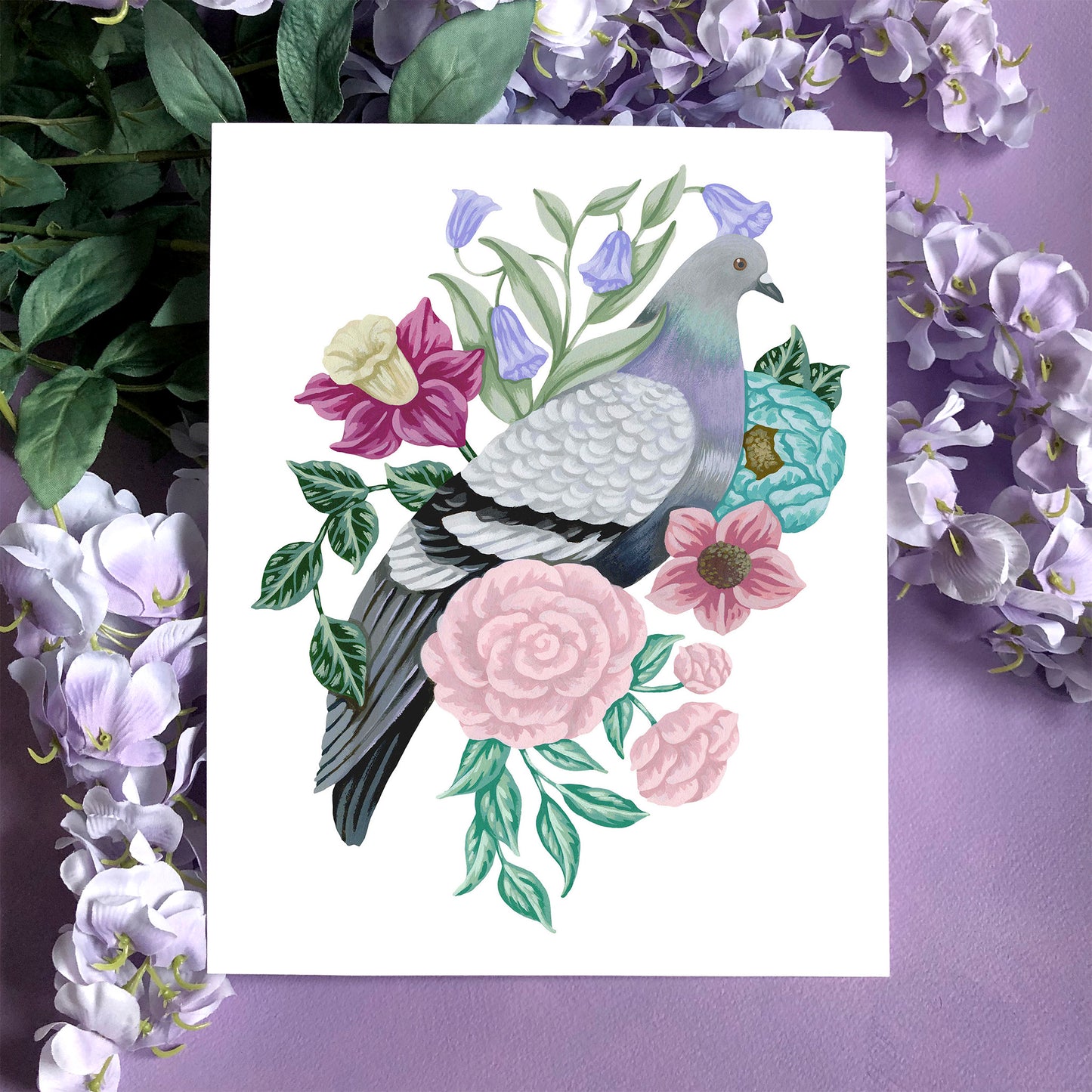 Pigeon Flower Art Print