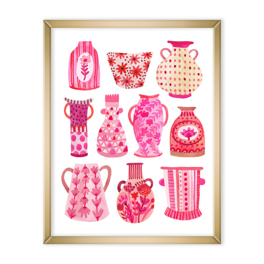 Pink Vases Art Print