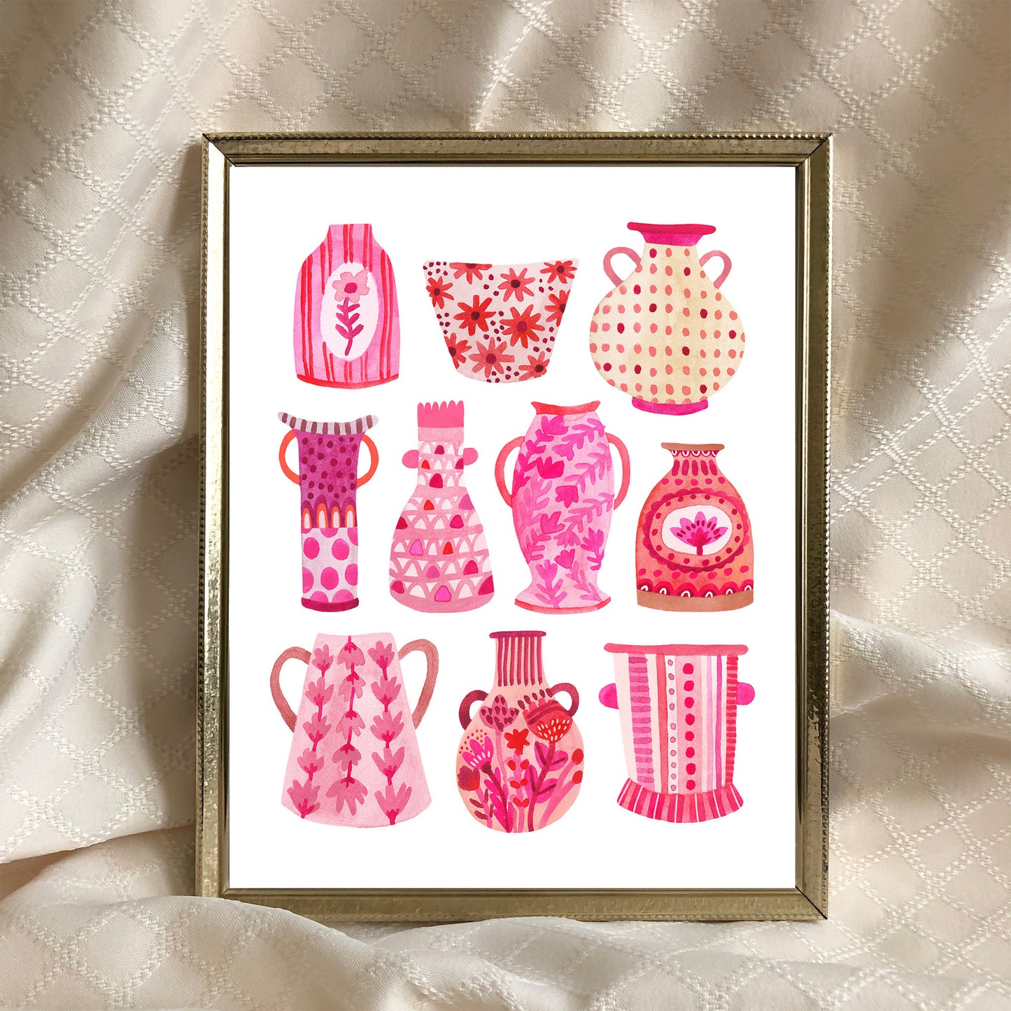 Pink Vases Art Print
