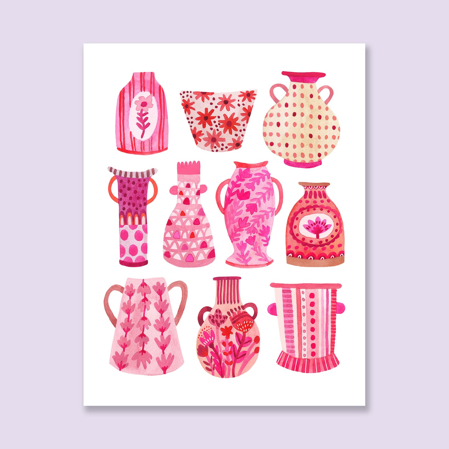 Pink Vases Art Print