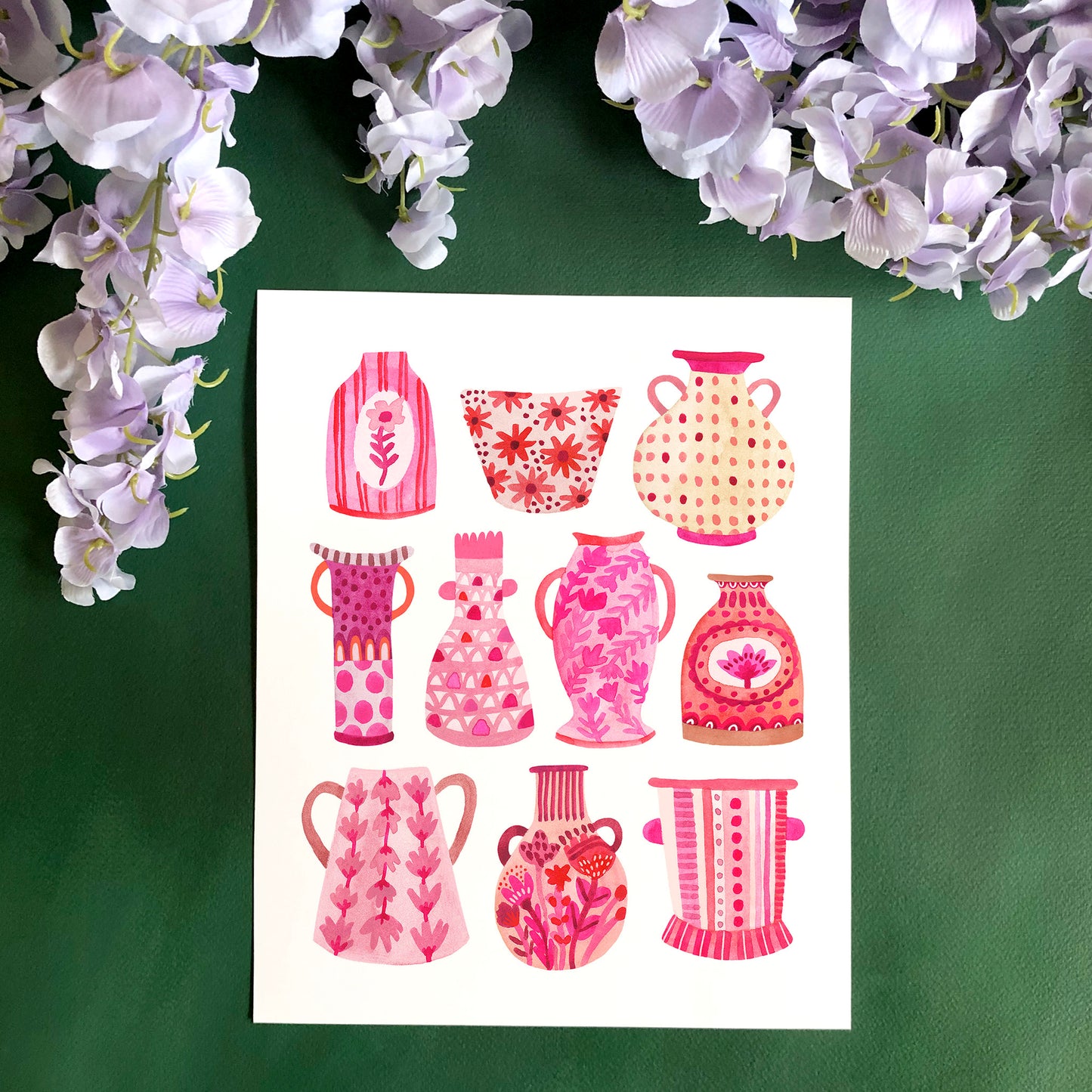 Pink Vases Art Print