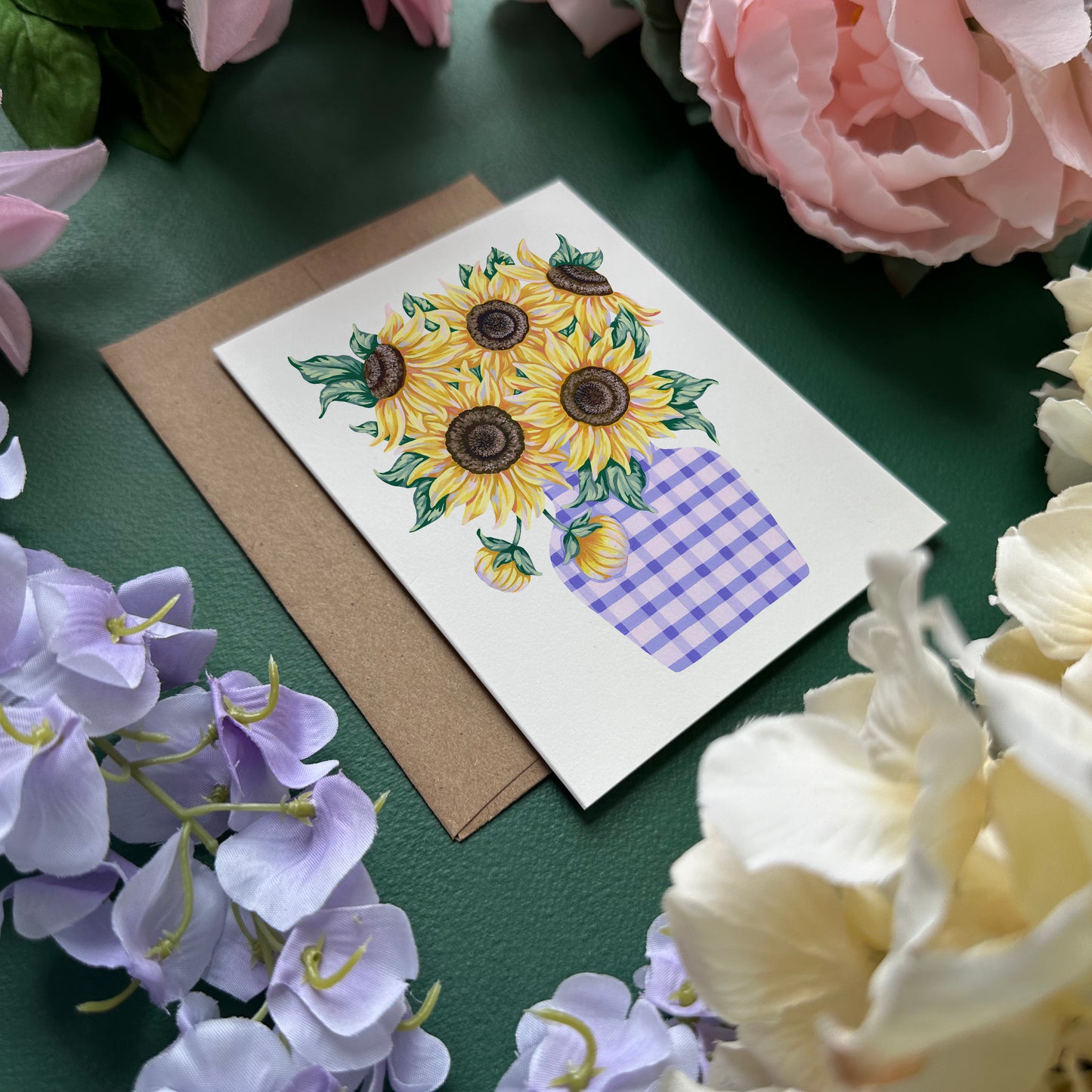Sunflowers in Vase Greeting Card