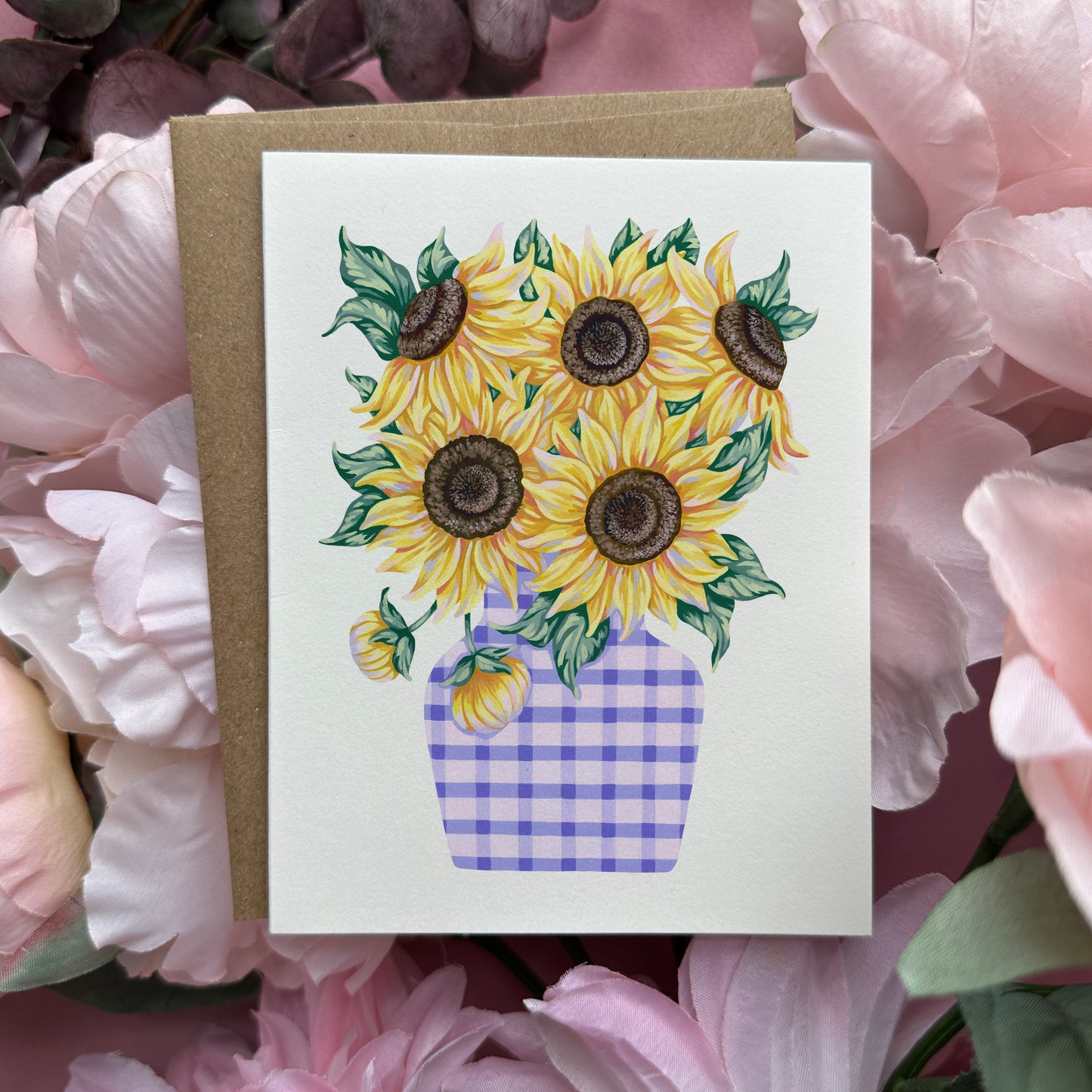 Sunflowers in Vase Greeting Card