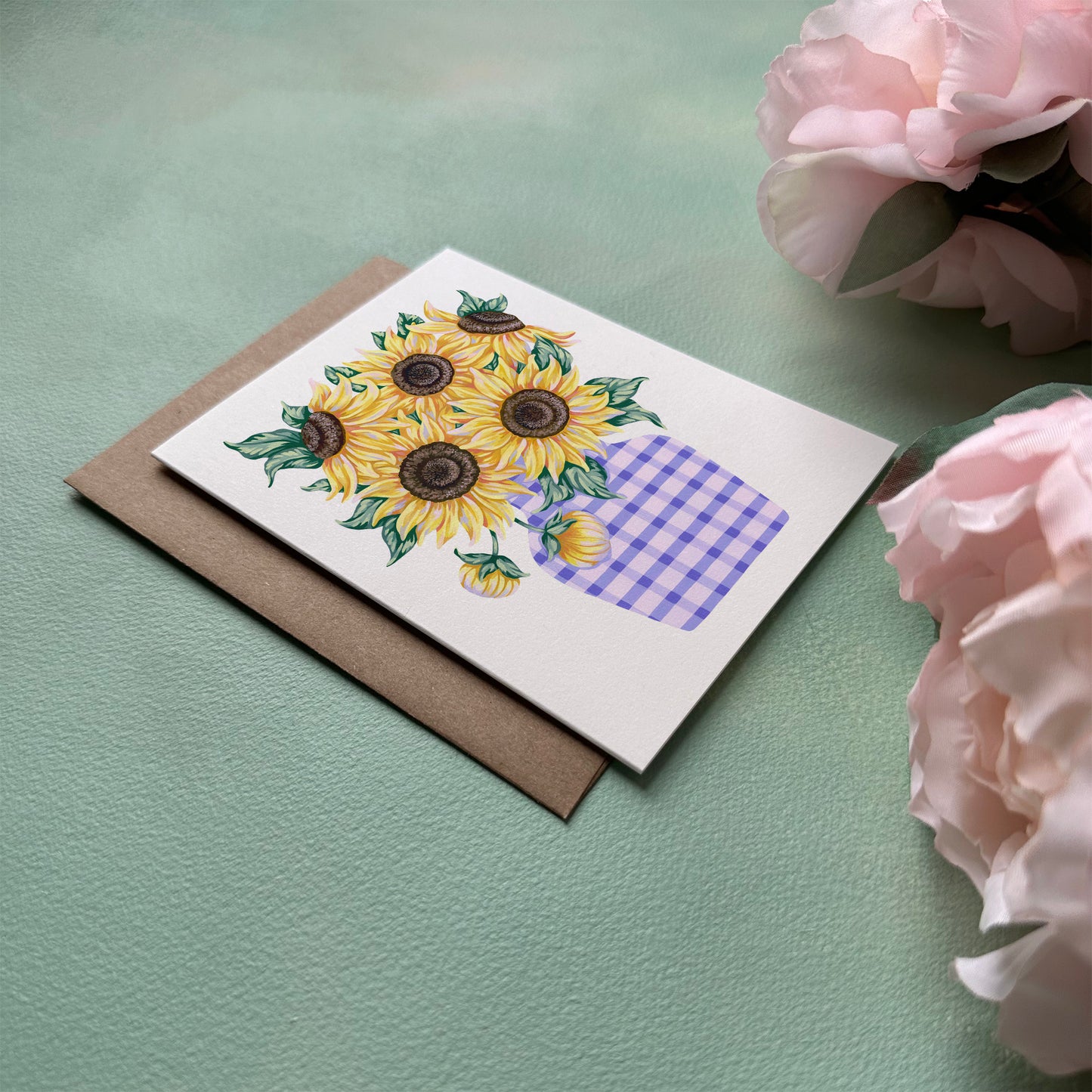 Sunflowers in Vase Greeting Card