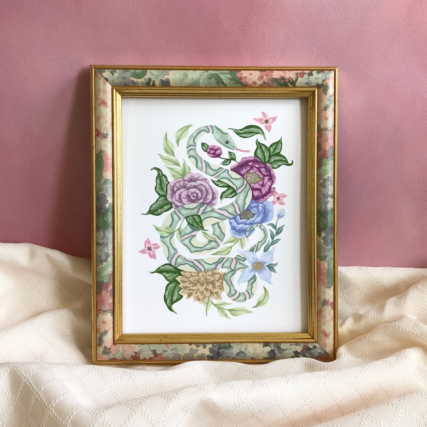 Snake Flower Art Print