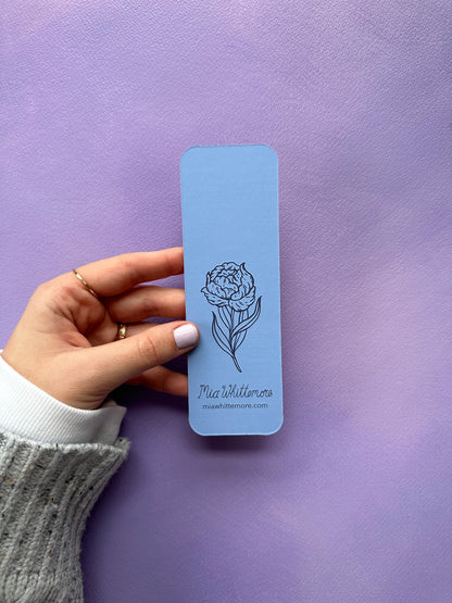 Back Mia Whittemore Dark Floral Bookmark