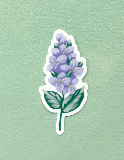 Blue Floral Sticker