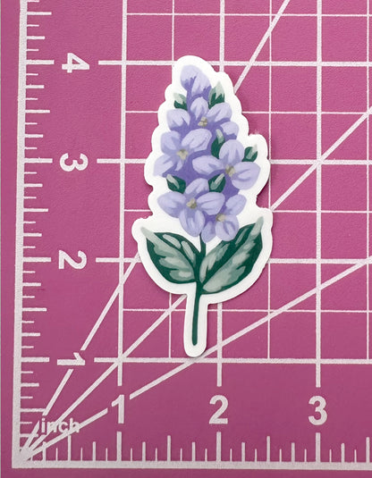 Blue Floral Sticker