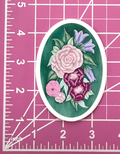 Green Floral Sticker