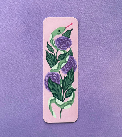 Snake in Flowers Bookmark