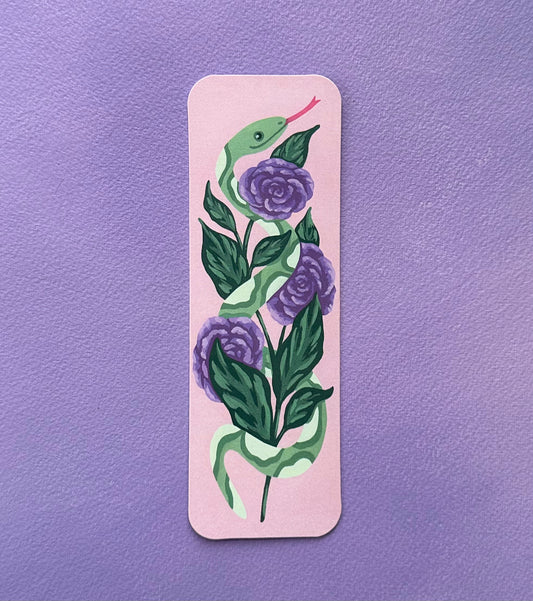 Snake Floral Bookmark