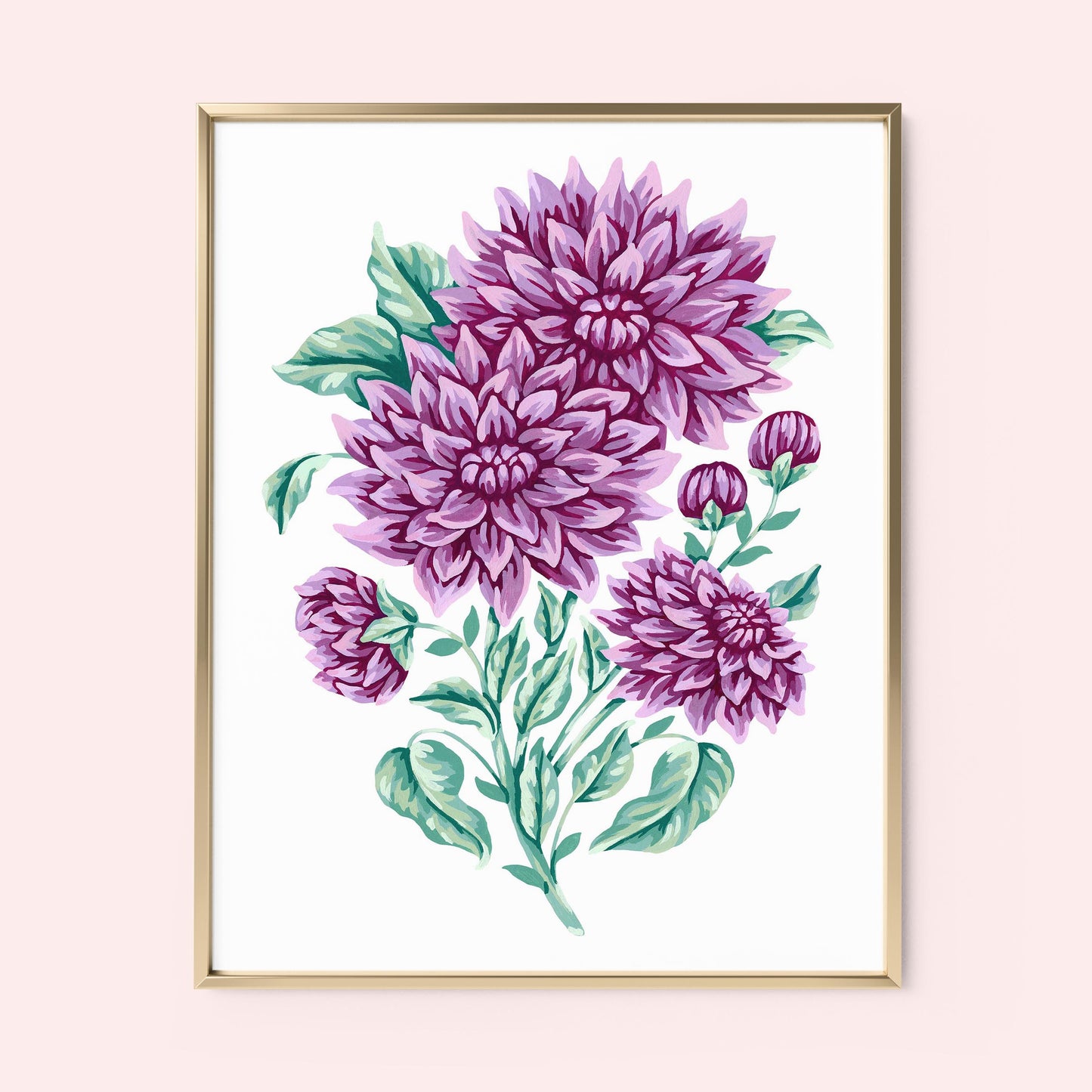 Mia Whittemore Dahlia Floral Frame