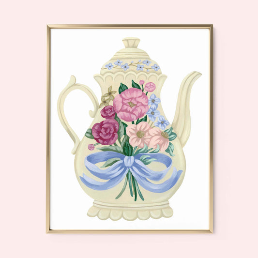 Mia Whittemore Floral Tea Pot Frame