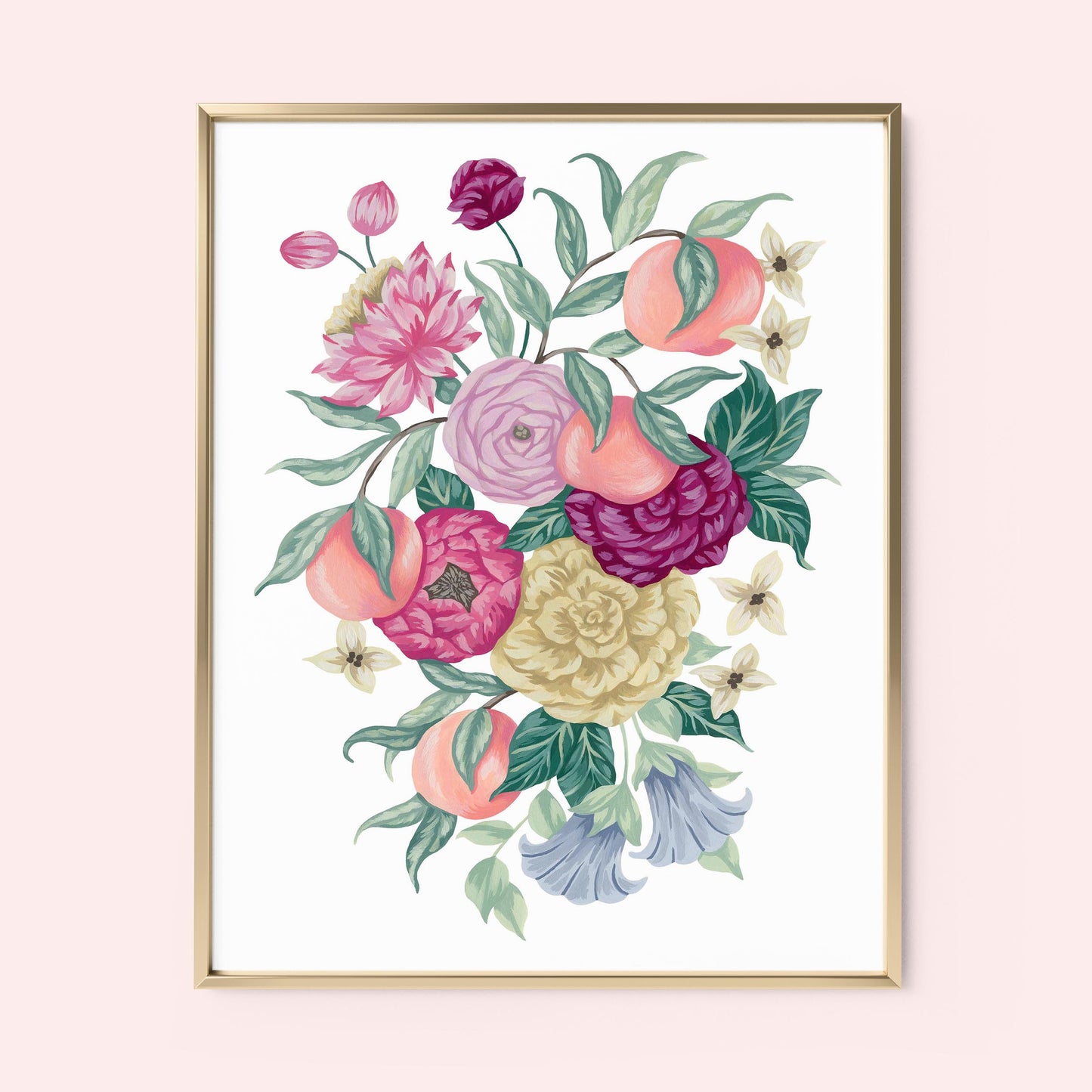 Mia Whittemore Peach Floral Frame