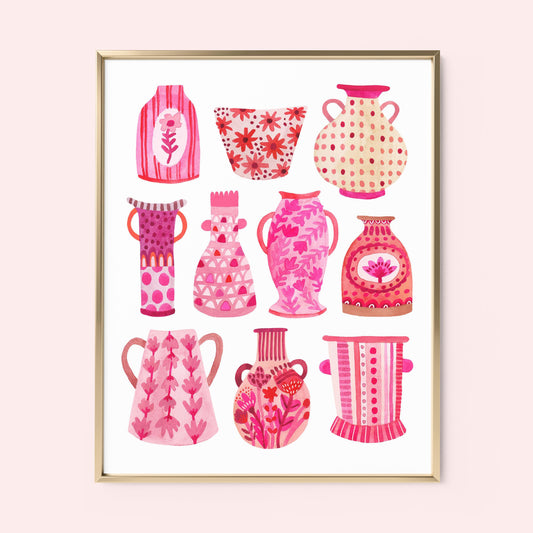 Mia Whittemore Pink Vase Collection Frame