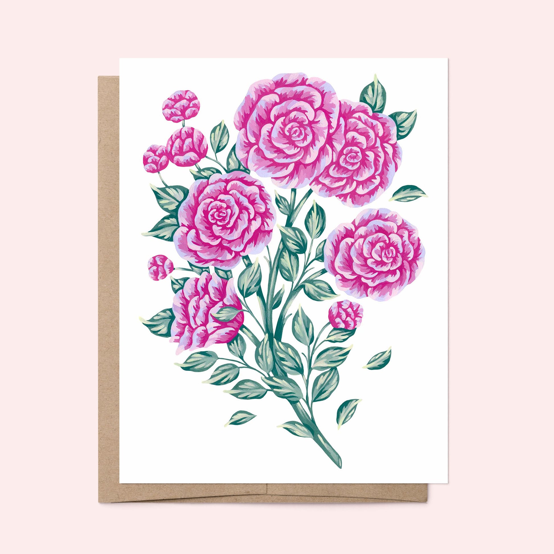 Mia Whittemore Rose Floral Greeting Card