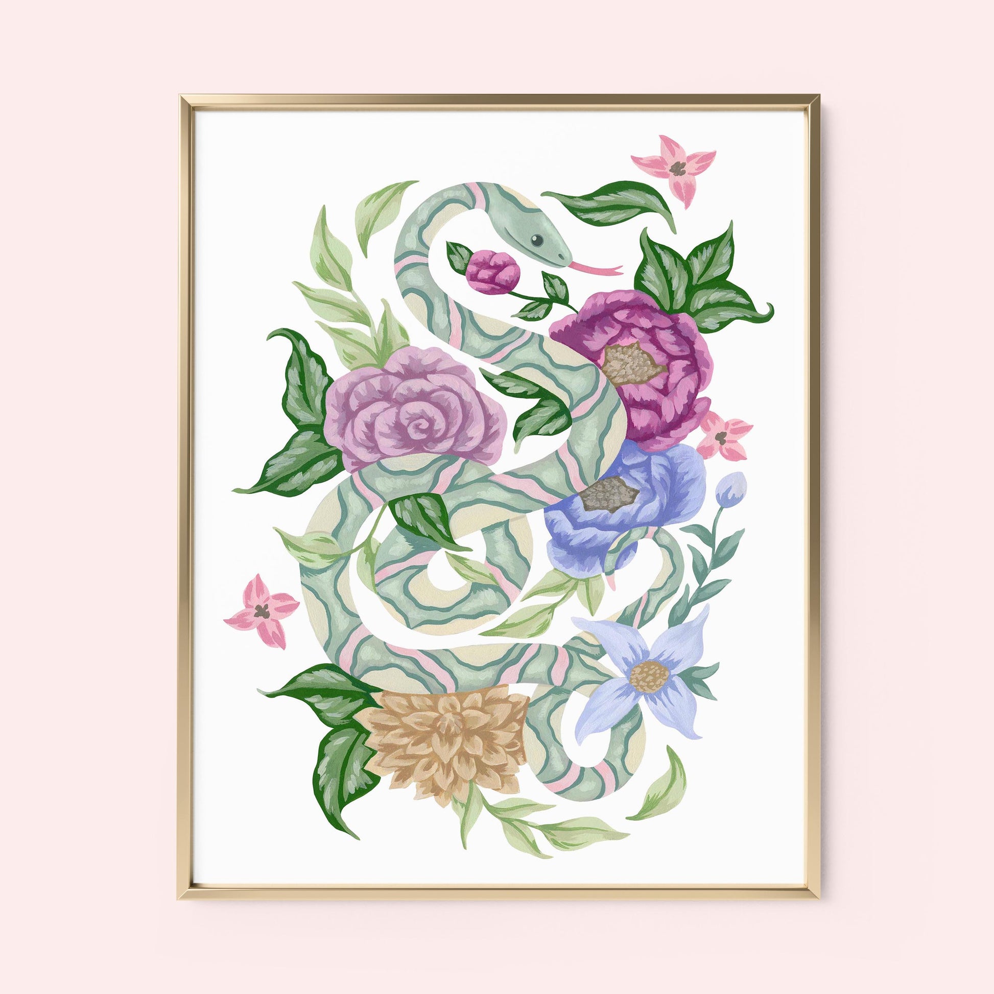 Mia Whittemore Snake Floral Frame