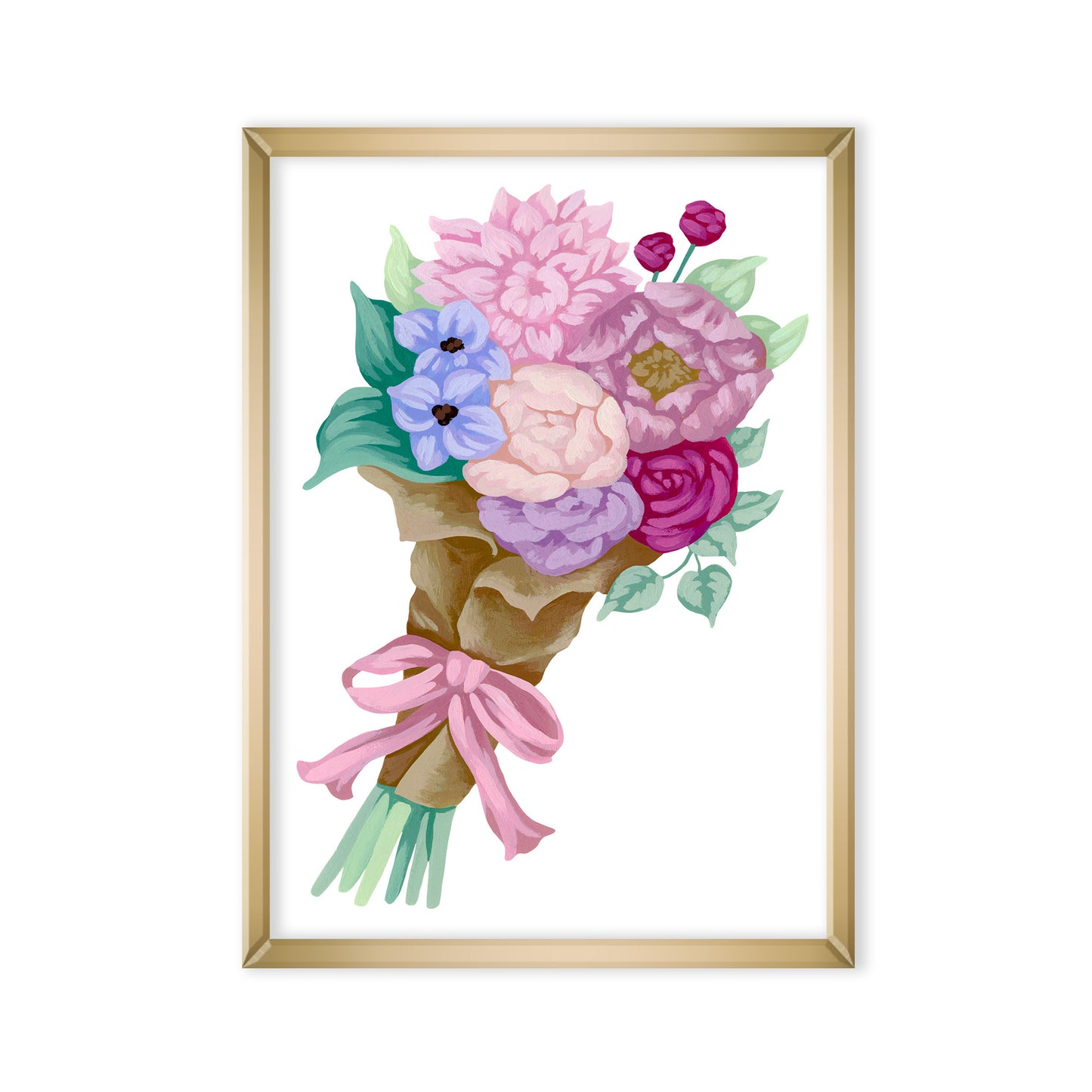 Mia Whittemore Brown Paper Bouquet Mini Art Print Main Image 1