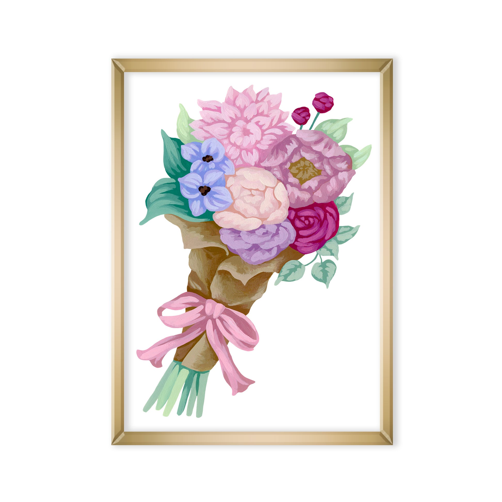 Mia Whittemore Brown Paper Bouquet Mini Art Print Main Image 1