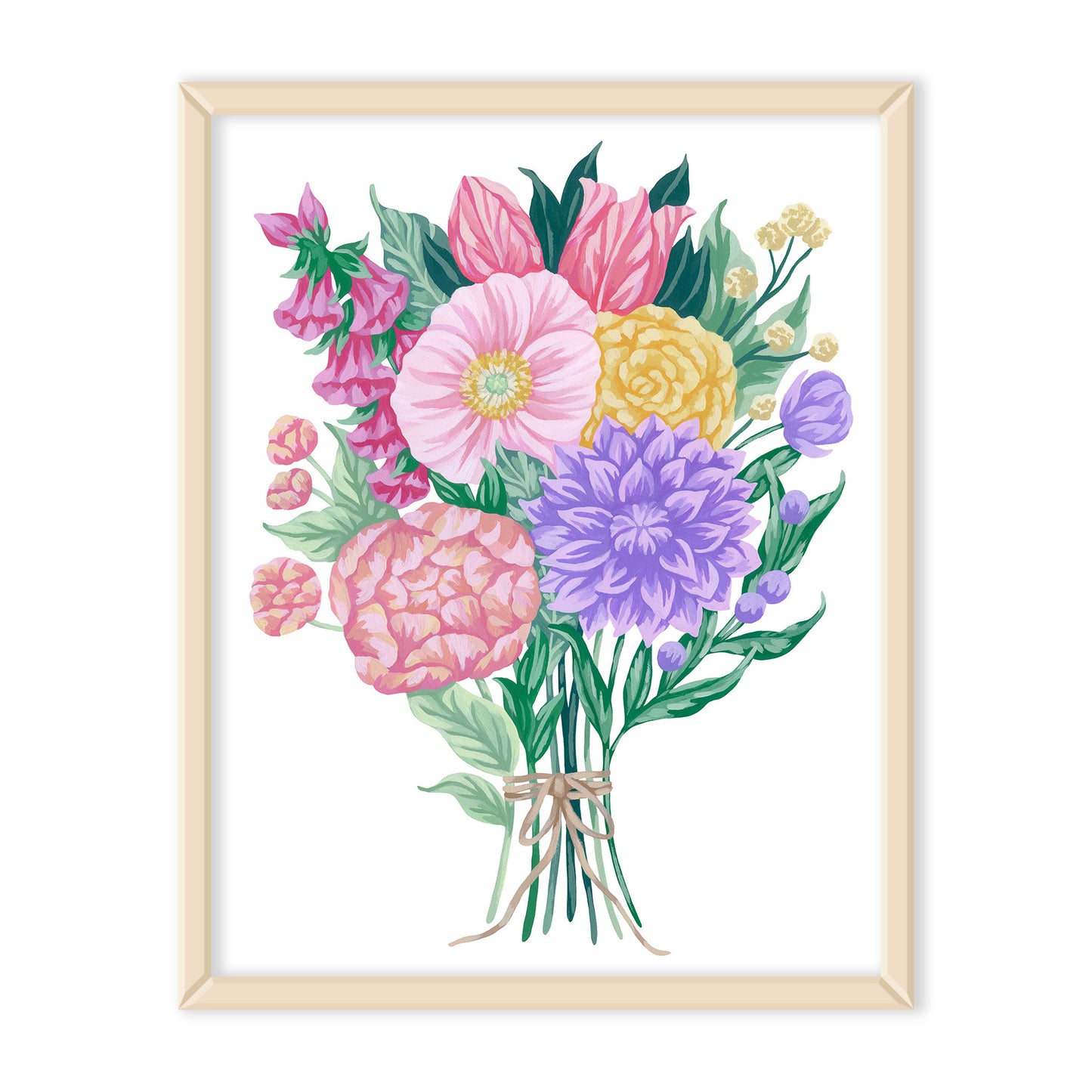 Summer Floral Bouquet Art Print
