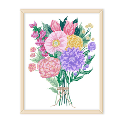 Summer Floral Bouquet Art Print