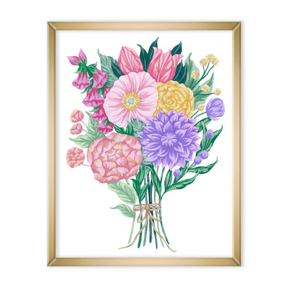 Summer Floral Bouquet Art Print