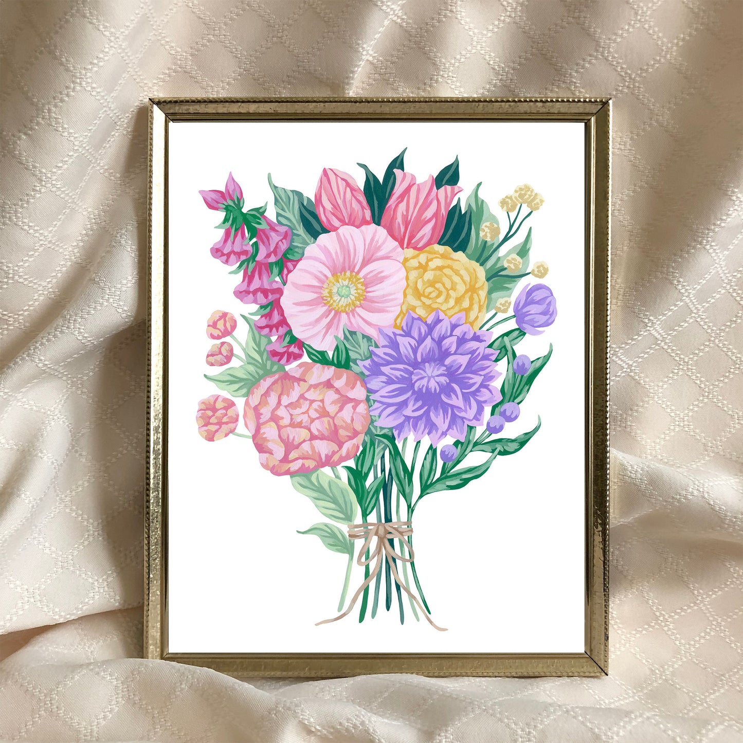 Summer Floral Bouquet Art Print