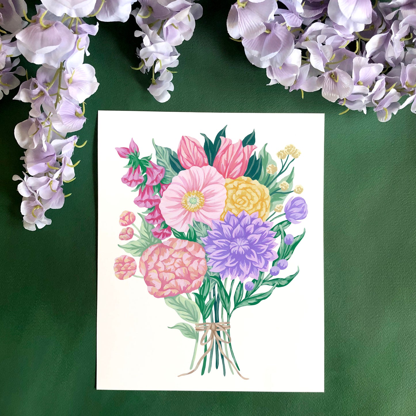 Summer Floral Bouquet Art Print