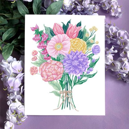 Summer Floral Bouquet Art Print
