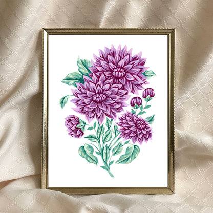 Dahlia Flower Art Print