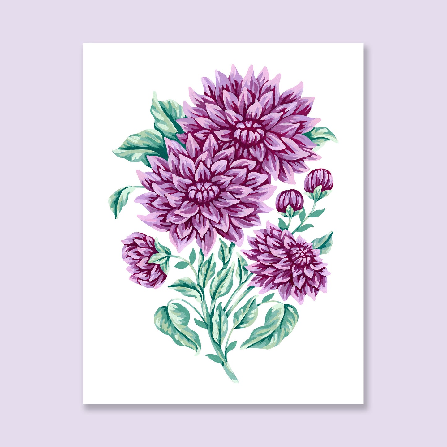 Dahlia Flower Art Print