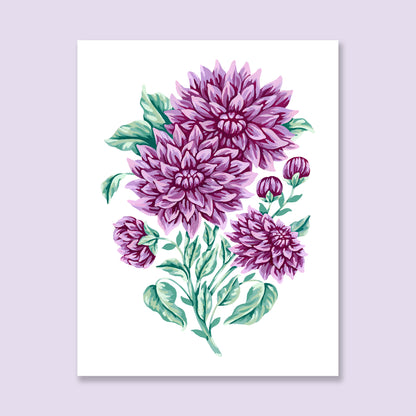 Dahlia Flower Art Print